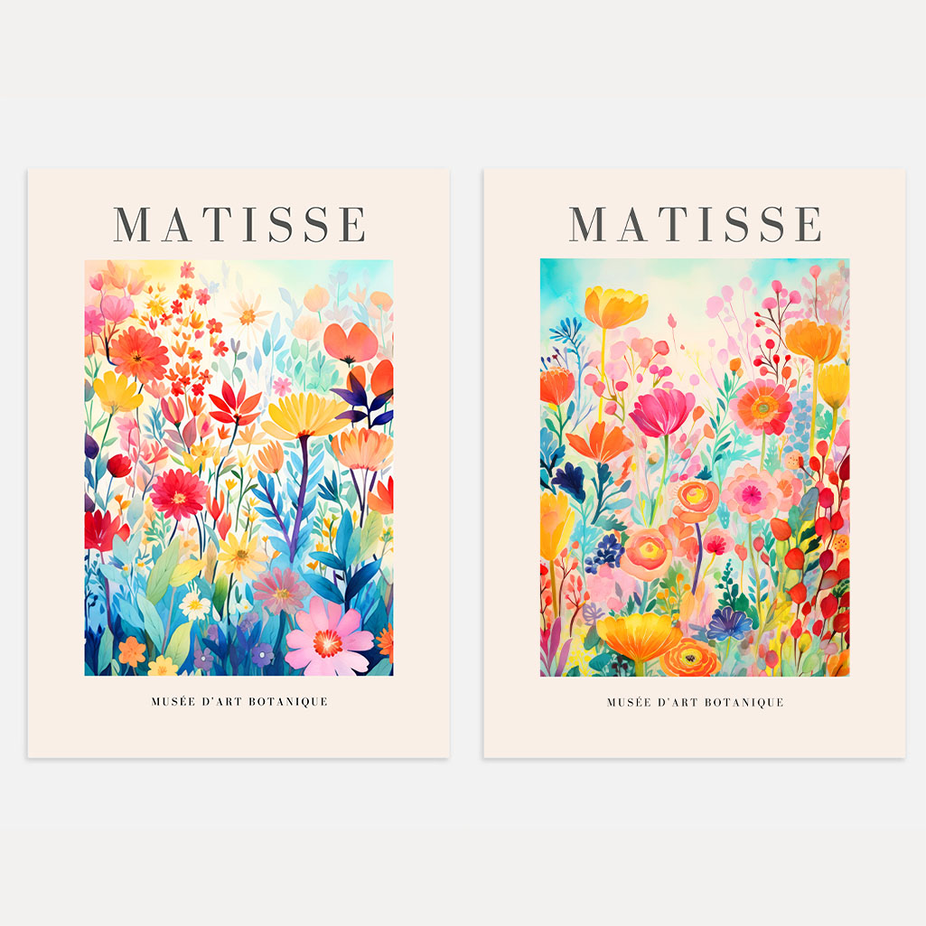 Matisse Watercolor Floral – Set of 2 Posters
