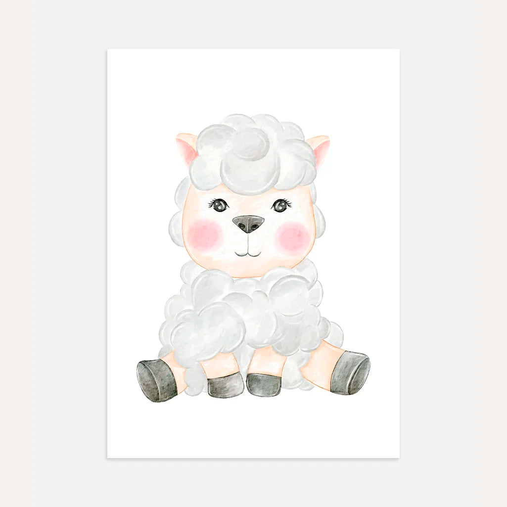 Watercolor Lamb Poster