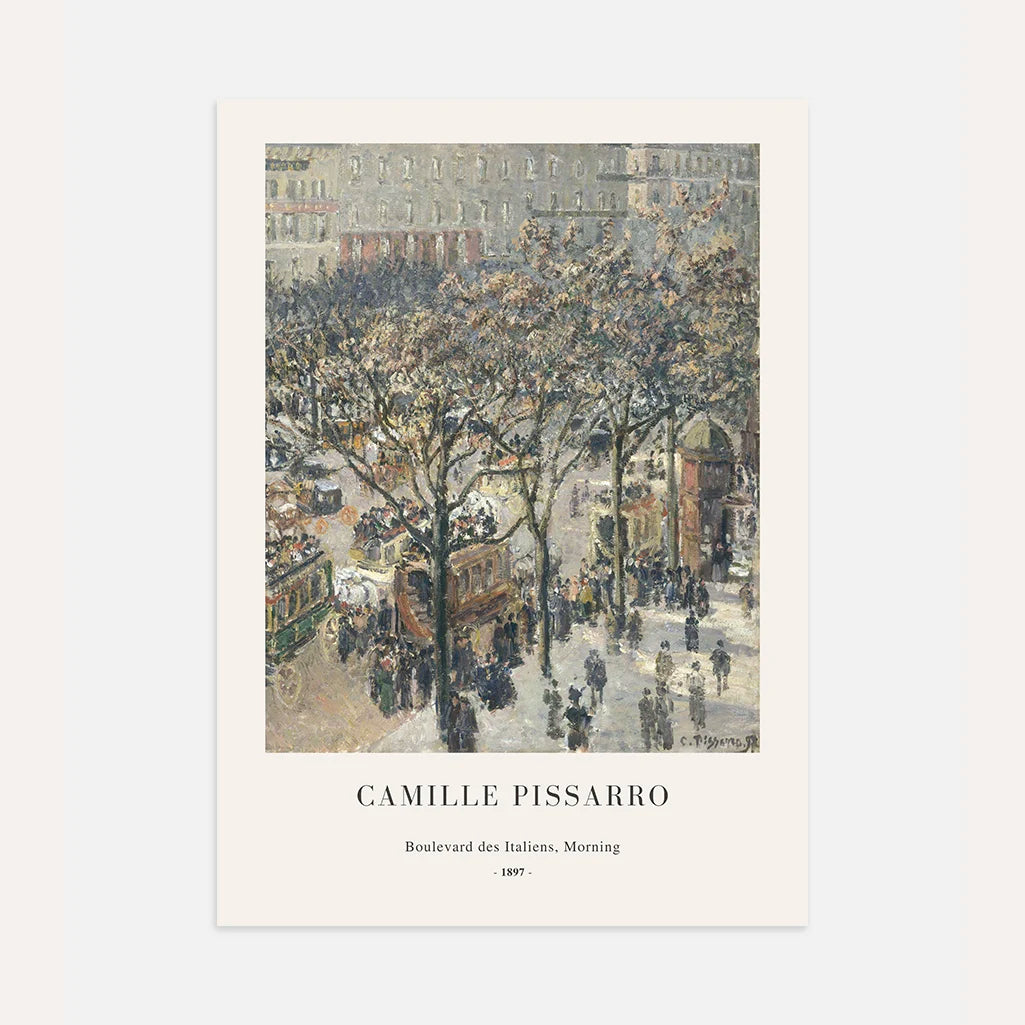 Pissarro Boulevard des Italiens Morning Poster