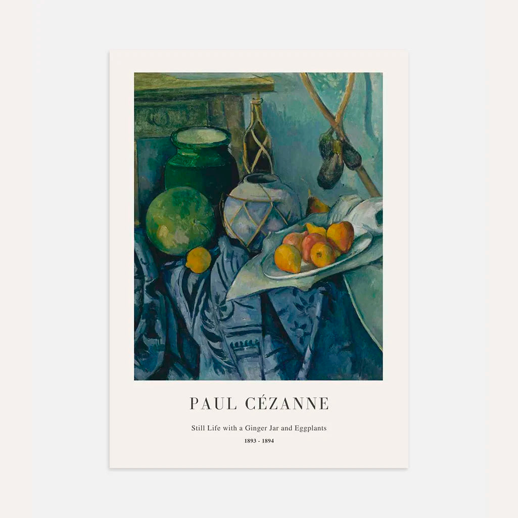 Paul Cézanne Ginger Jar and Eggplants Poster