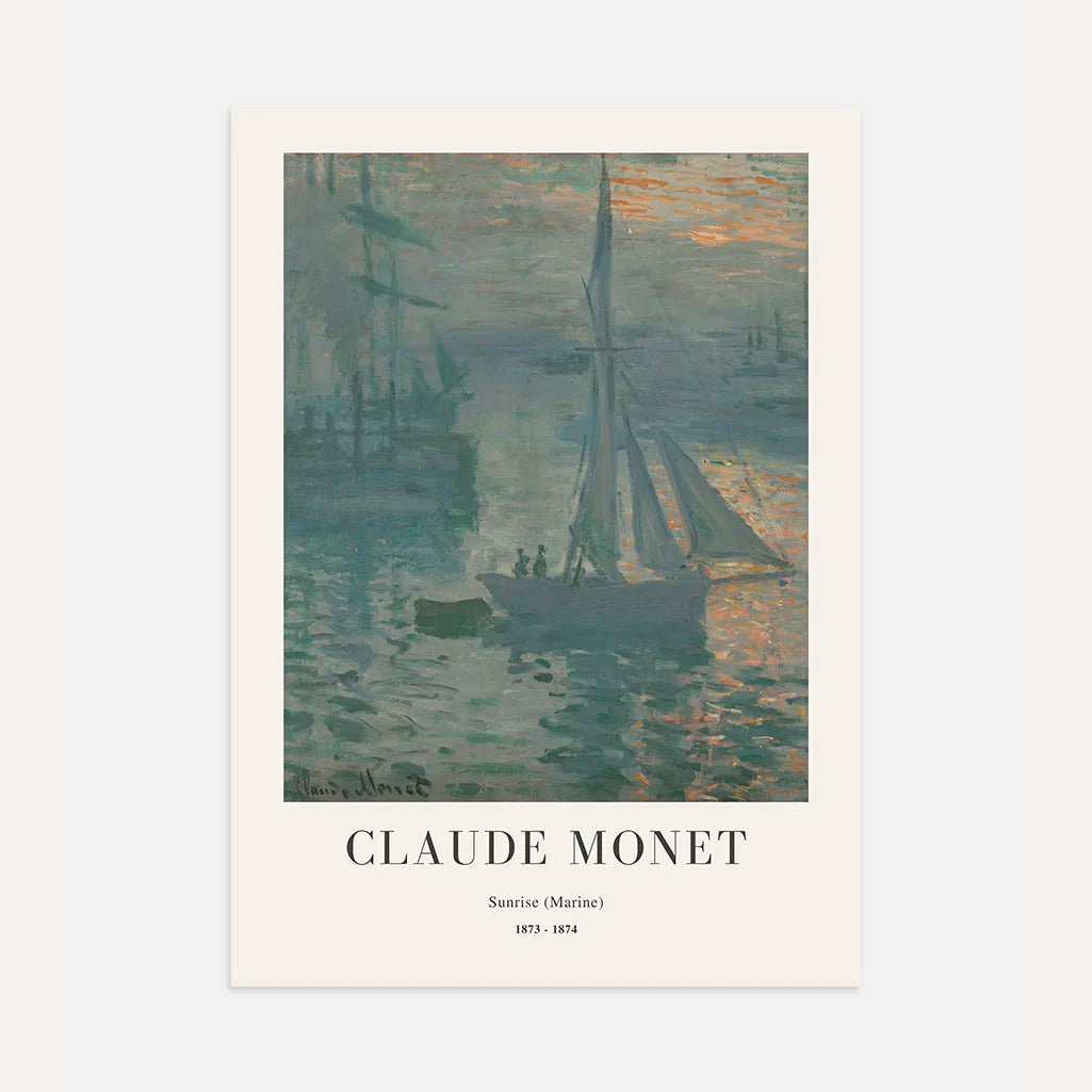 Claude Monet Sunrise Marine Poster