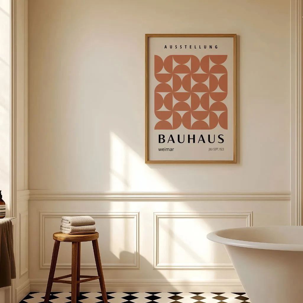 Bauhaus Brick Geometry Poster