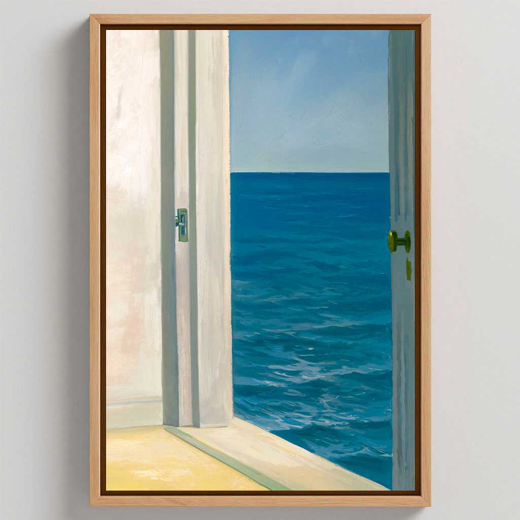 Framed Canvas Print Open Door to the Sea