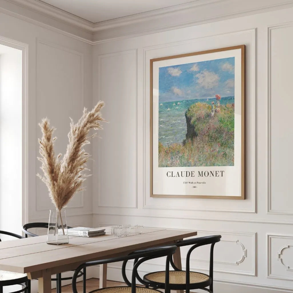 Claude Monet Cliff Walk at Pourville Poster