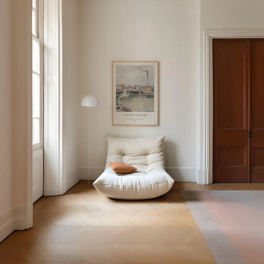 Pissarro Rouen Overcast Morning Poster