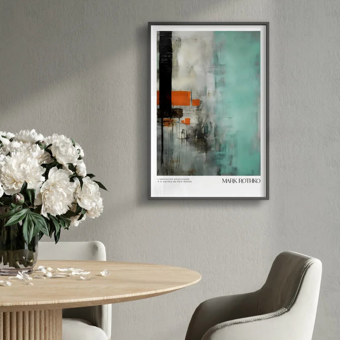 Rothko Turquoise Contrast Poster