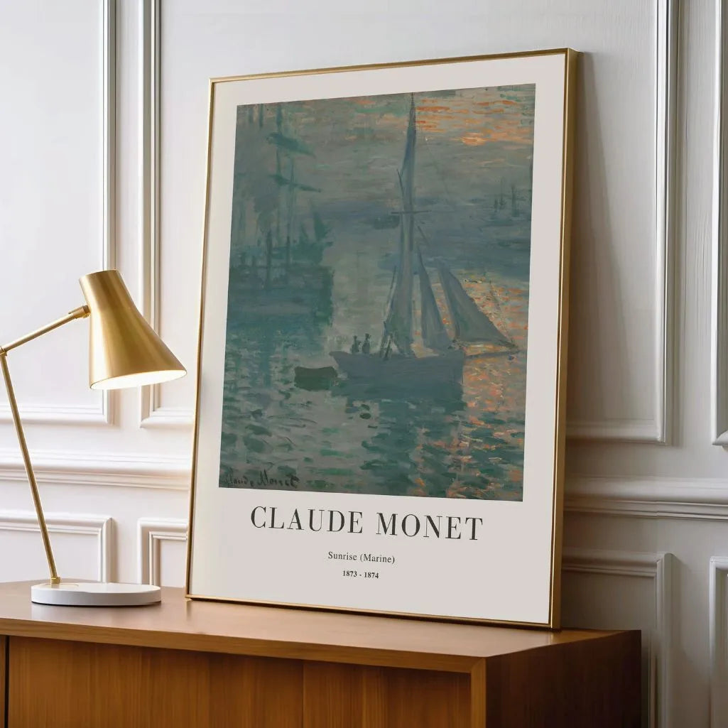 Claude Monet Sunrise Marine Poster