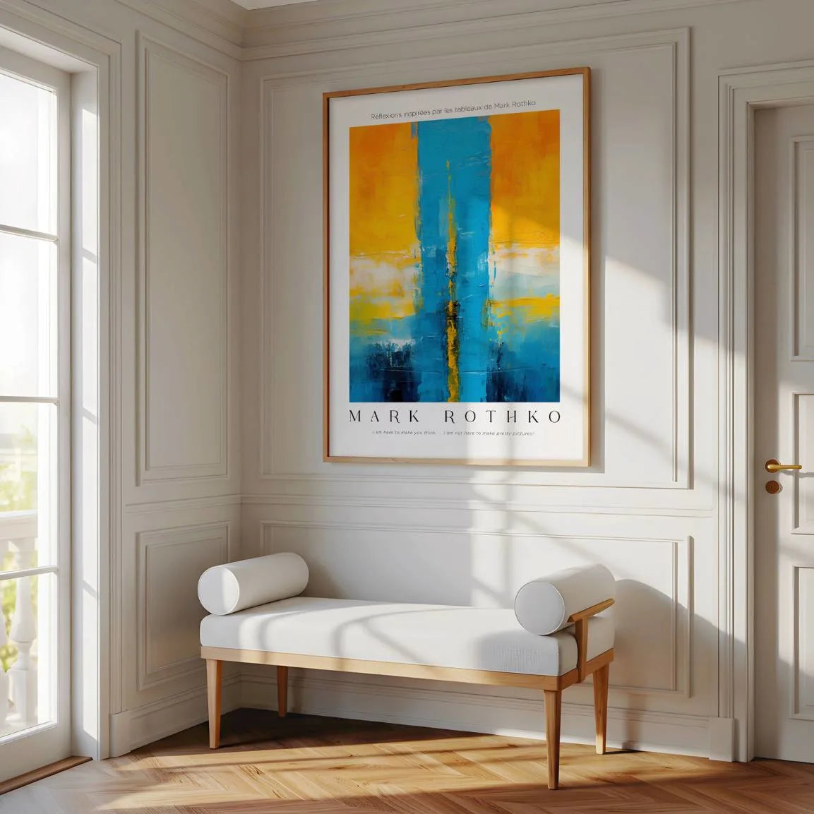 Rothko-Inspired Blue Light Poster