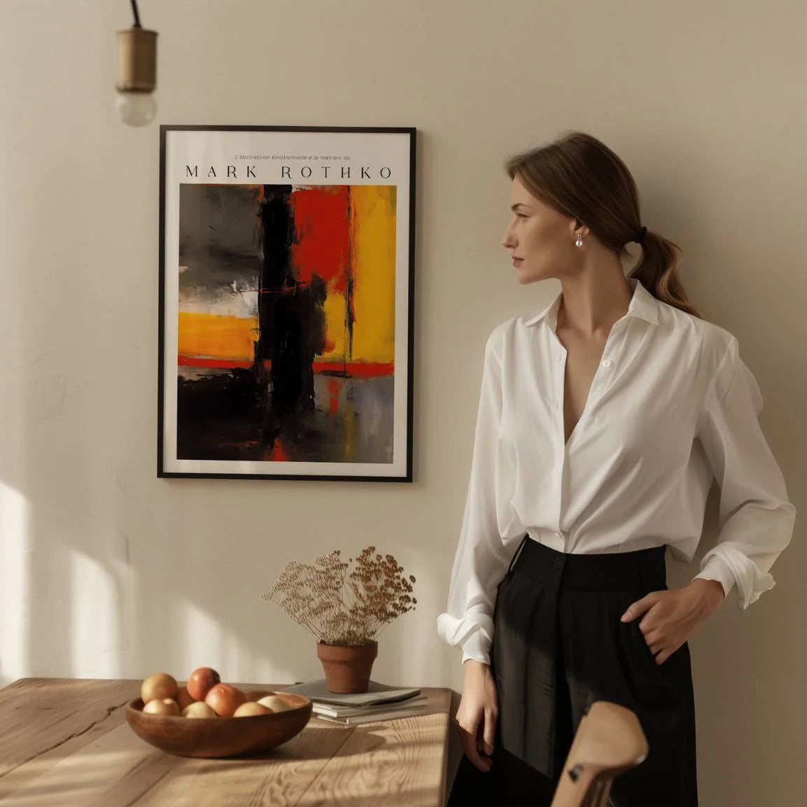 Rothko Fire Forms Poster