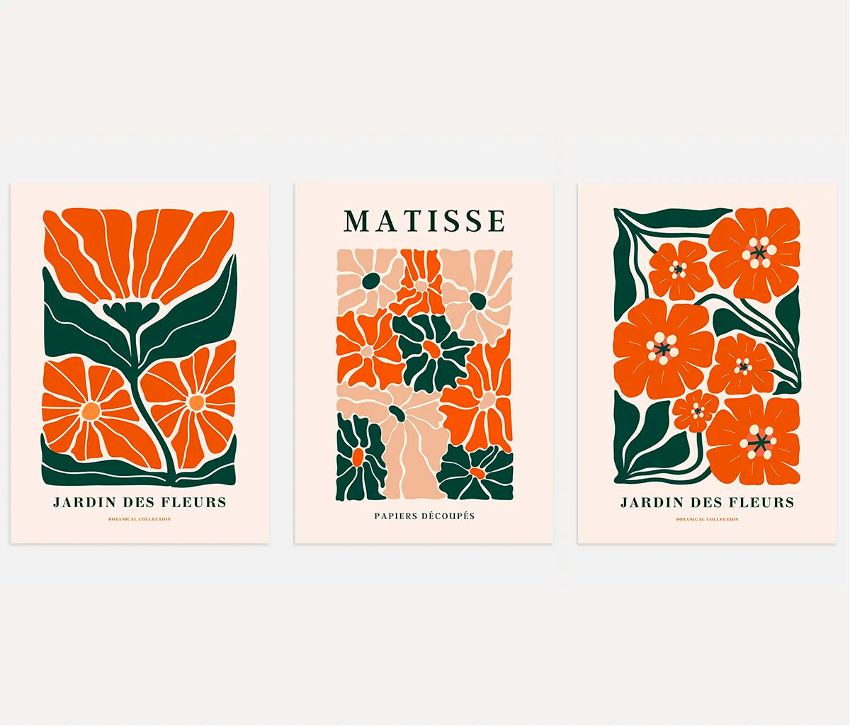 Henri Matisse Cut-Out Flower Garden Set of 3 Posters