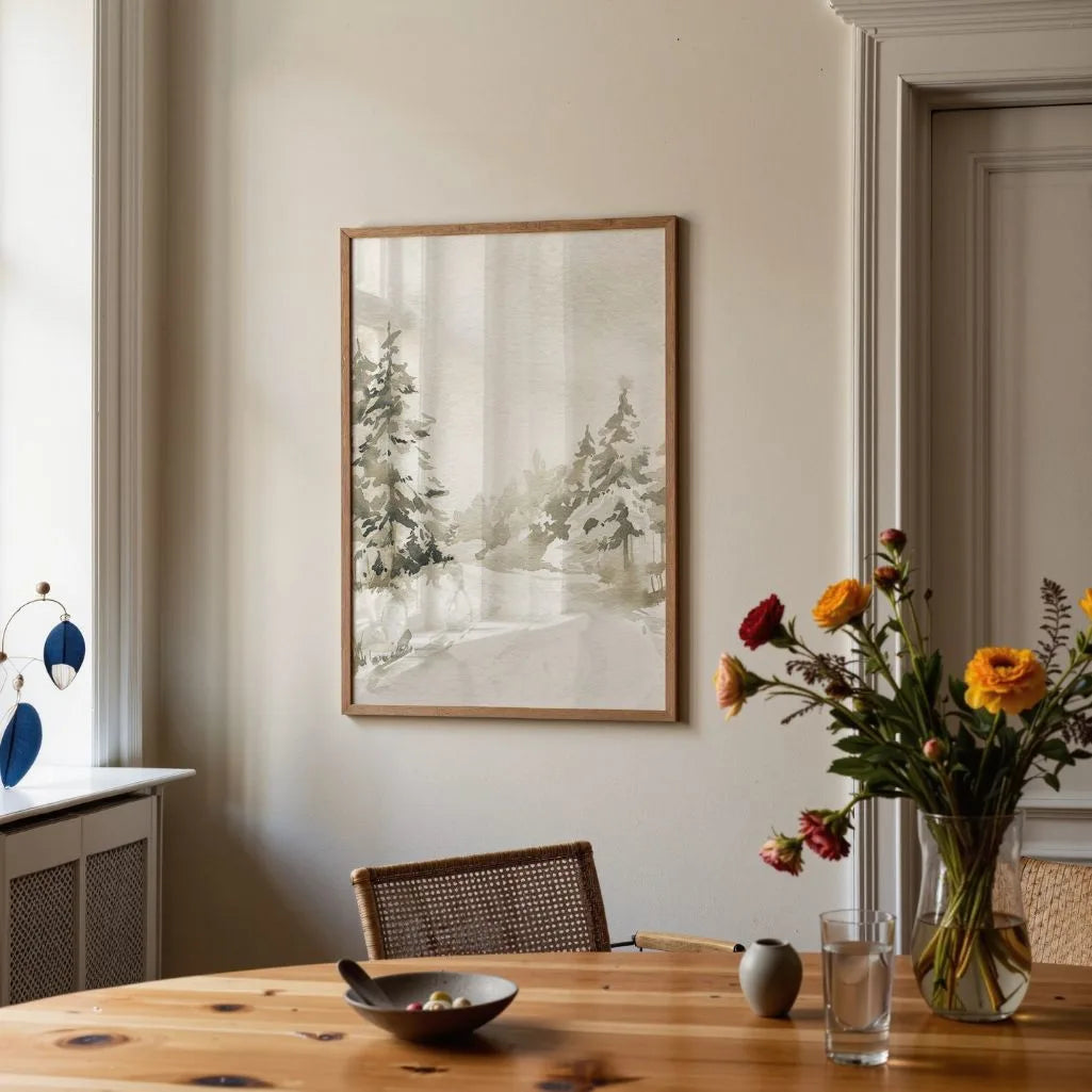 Quiet Winter Forest Poster