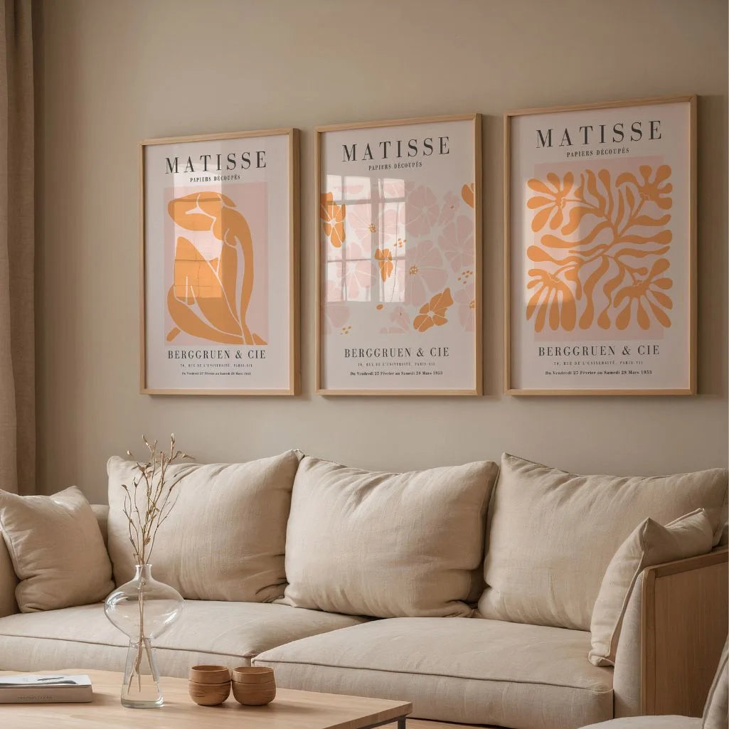 Henri Matisse Cut-Out Organic Gesture Set of 3 Posters