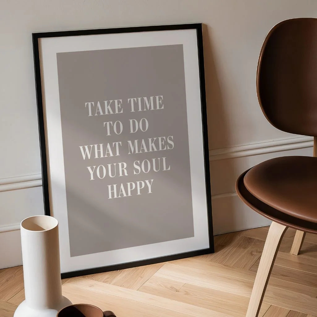 Soul Happy Quote Poster